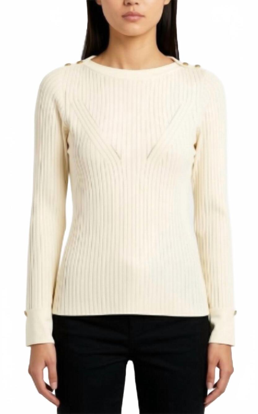 NEW ESQUALO knit top in off white